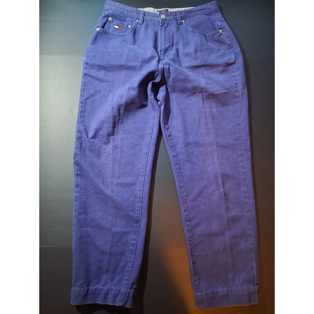Vintage Tommy Hilfiger Pants Purple 90s Y2K Jeans Sz 12 Inseam 30